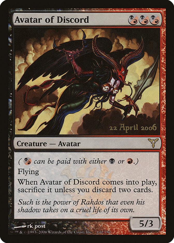 Avatar of Discord – Rare Magic: The Gathering card from Dissension Promos (#140★)