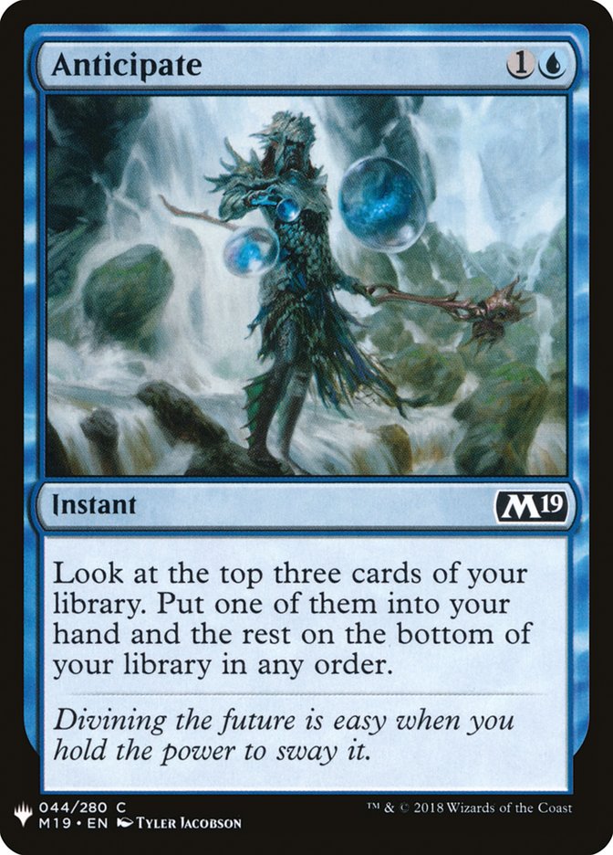 Anticipate – Common Magic: The Gathering card from The List (#M19-44)