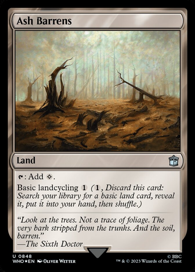 Ash Barrens – Uncommon Magic: The Gathering card from Doctor Who (#848)