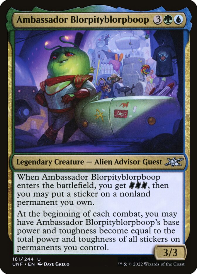 Ambassador Blorpityblorpboop – Uncommon Magic: The Gathering card from Unfinity (#161)