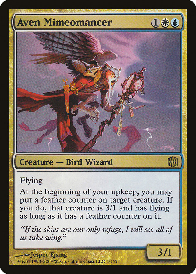 Aven Mimeomancer – Rare Magic: The Gathering card from Alara Reborn (#2)