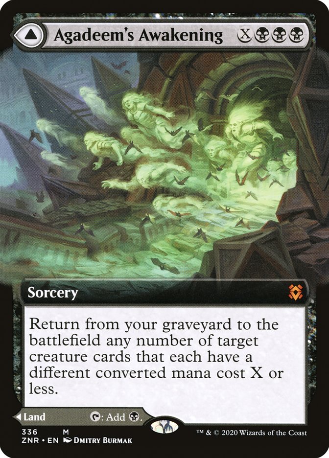 Agadeem's Awakening // Agadeem, the Undercrypt – Mythic Magic: The Gathering card from Zendikar Rising (#336)