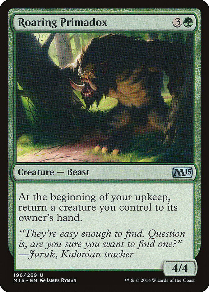 Roaring Primadox – Uncommon Magic: The Gathering card from Magic 2015 (#196)
