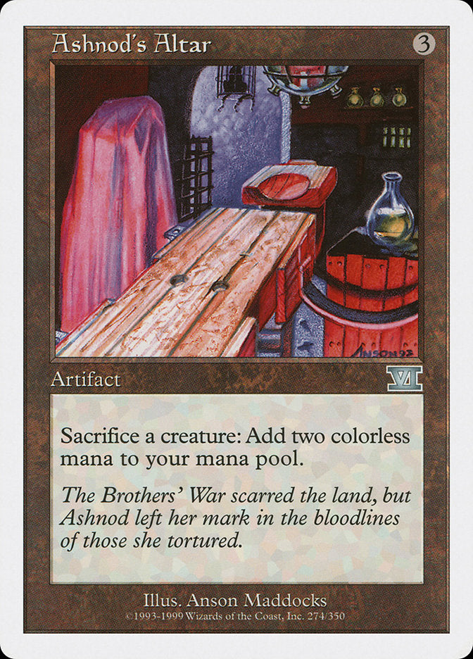 Ashnod's Altar – Uncommon Magic: The Gathering card from Classic Sixth Edition (#274)