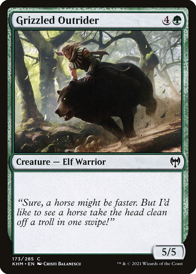 Grizzled Outrider – Common Magic: The Gathering card from Kaldheim (#173)
