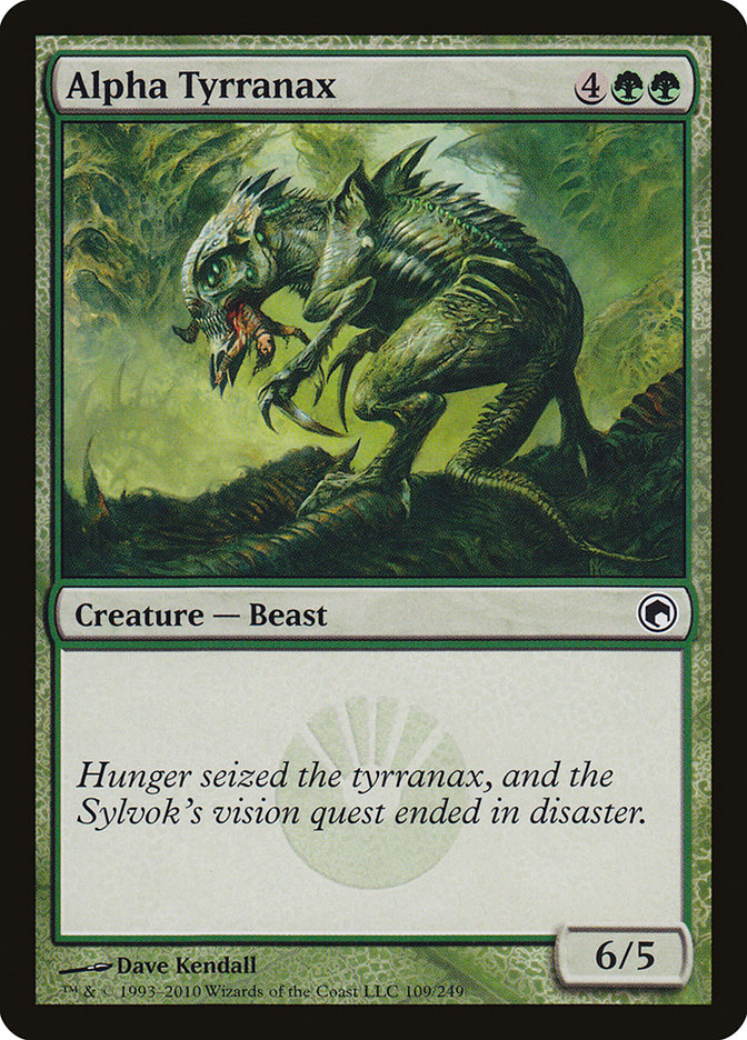 Alpha Tyrranax – Common Magic: The Gathering card from Scars of Mirrodin (#109)