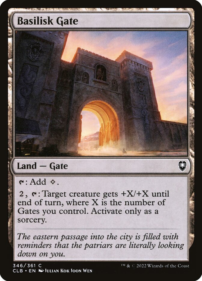 Basilisk Gate – Common Magic: The Gathering card from Commander Legends: Battle for Baldur's Gate (#346)