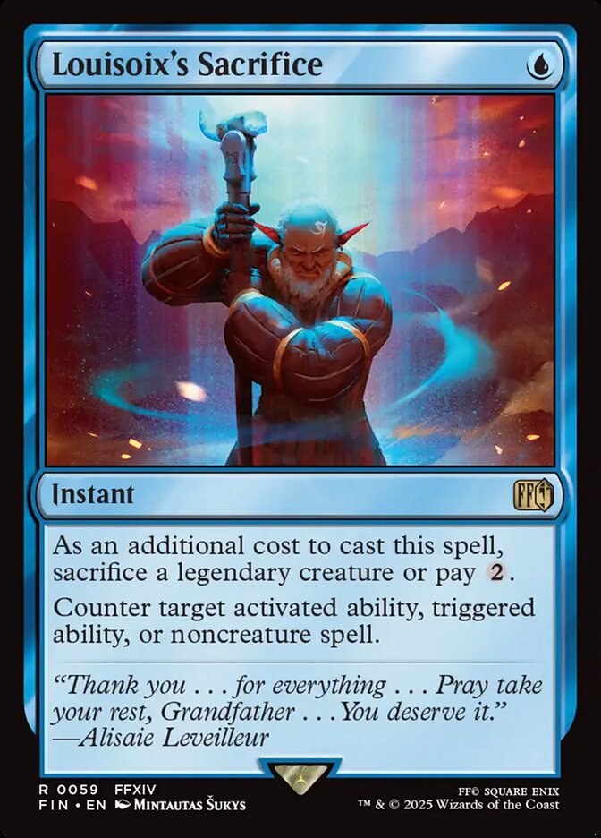 Louisoix's Sacrifice – Rare Magic: The Gathering card from Final Fantasy (#59)
