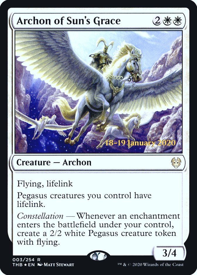 Archon of Sun's Grace – Rare Magic: The Gathering card from Theros Beyond Death Promos (#3s)