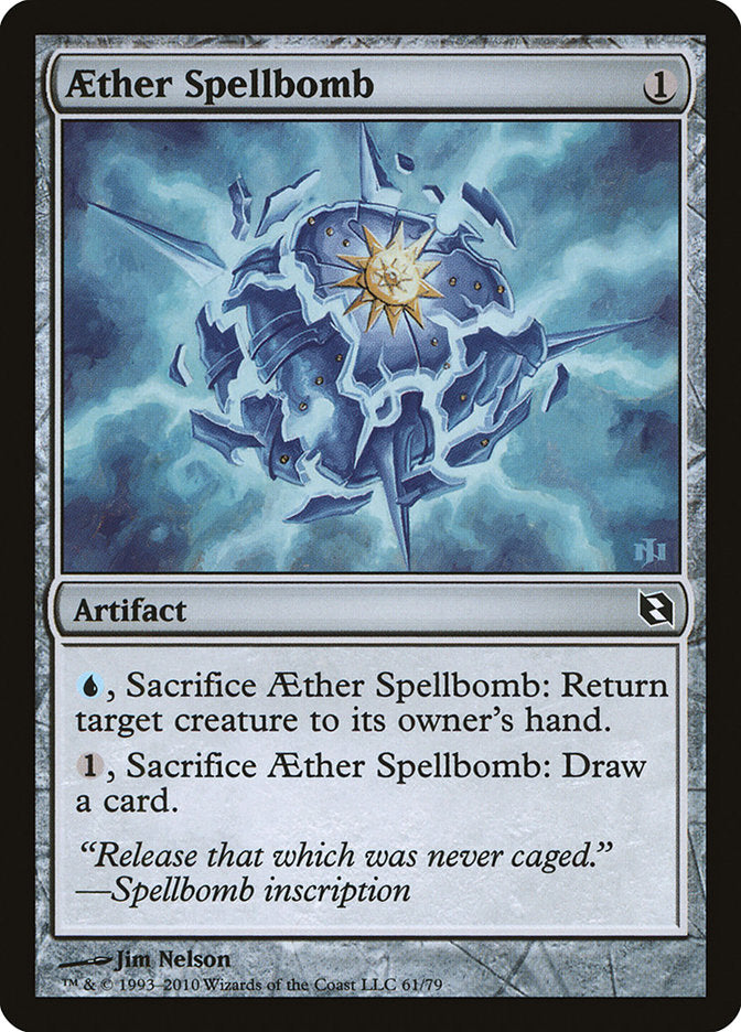 Aether Spellbomb – Common Magic: The Gathering card from Duel Decks: Elspeth vs. Tezzeret (#61)