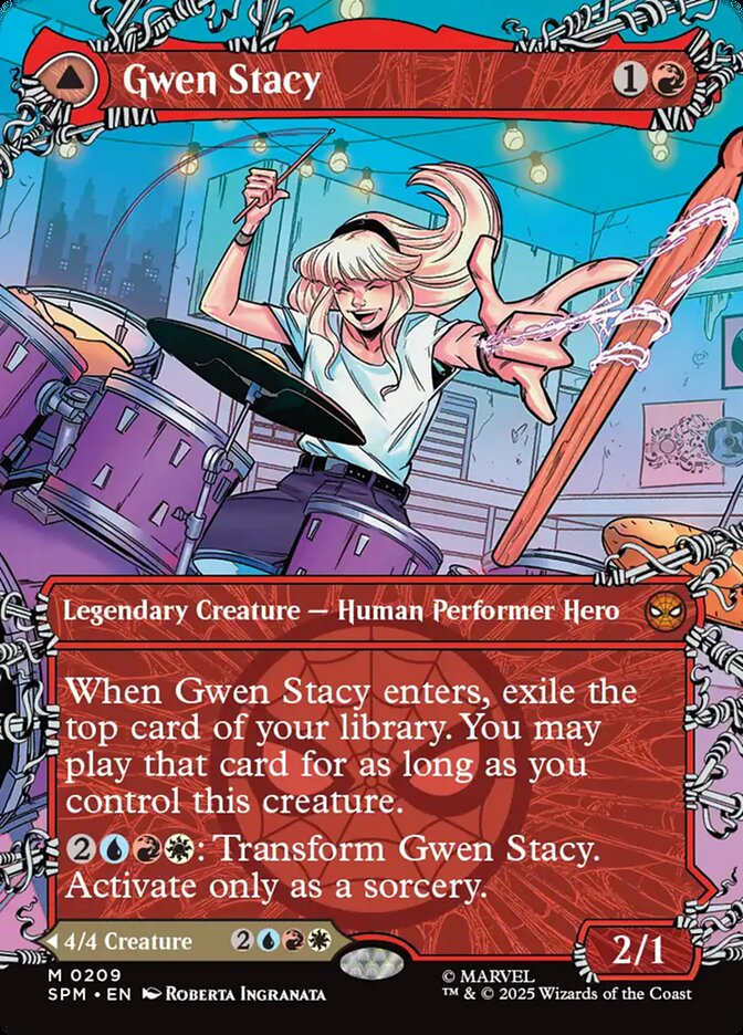Gwen Stacy // Ghost-Spider – Mythic Magic: The Gathering card from Marvel's Spider-Man (#209)