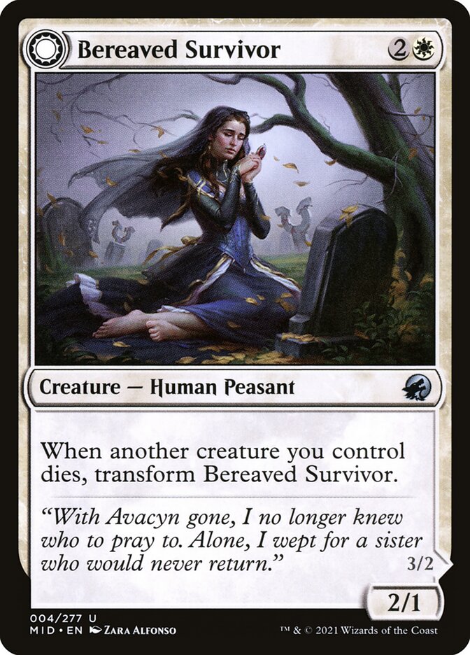 Bereaved Survivor // Dauntless Avenger – Uncommon Magic: The Gathering card from Innistrad: Midnight Hunt (#4)