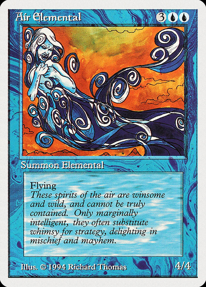 Air Elemental – Uncommon Magic: The Gathering card from Summer Magic / Edgar (#47)