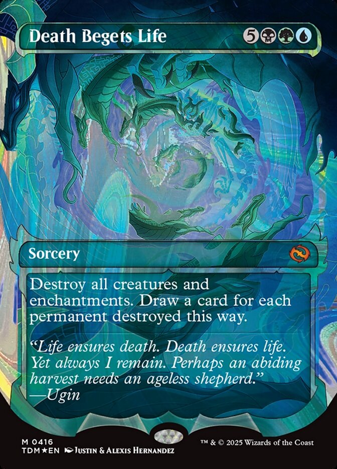 Death Begets Life – Mythic Magic: The Gathering card from Tarkir: Dragonstorm (#416)