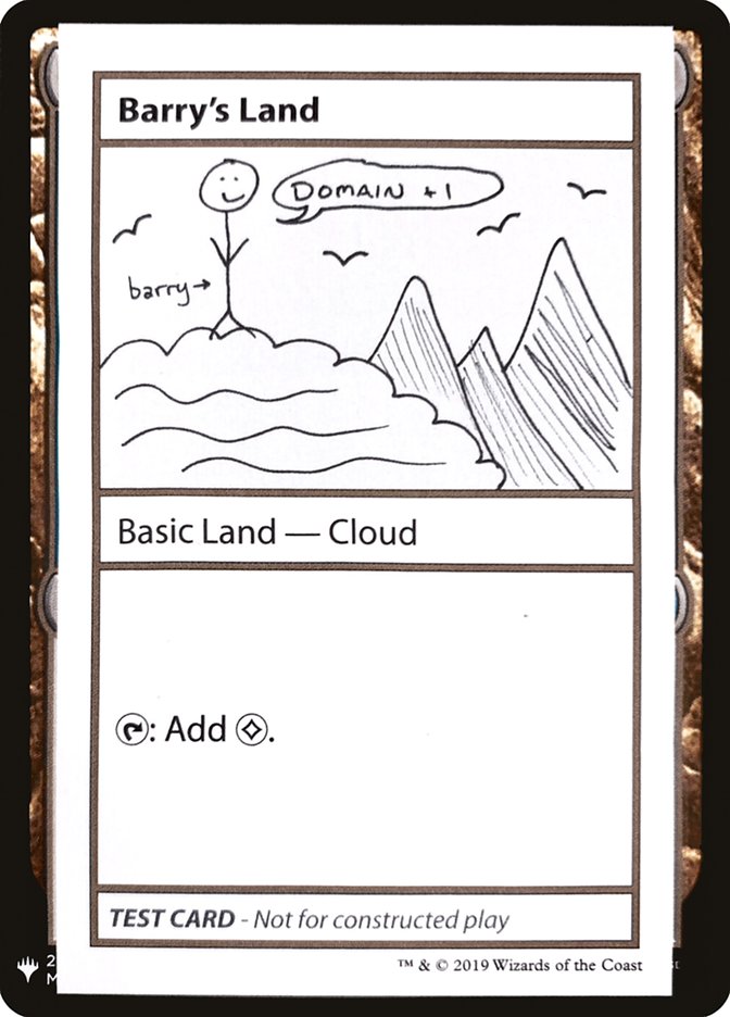 Barry's Land – Rare Magic: The Gathering card from Mystery Booster Playtest Cards 2019 (#113)