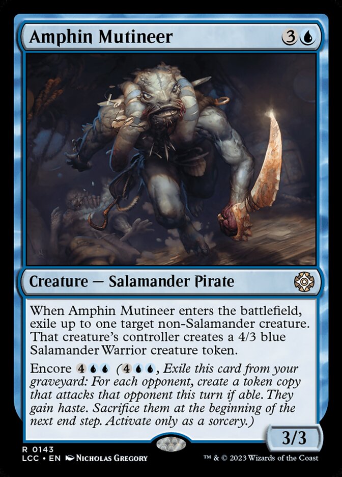 Amphin Mutineer – Rare Magic: The Gathering card from The Lost Caverns of Ixalan Commander (#143)