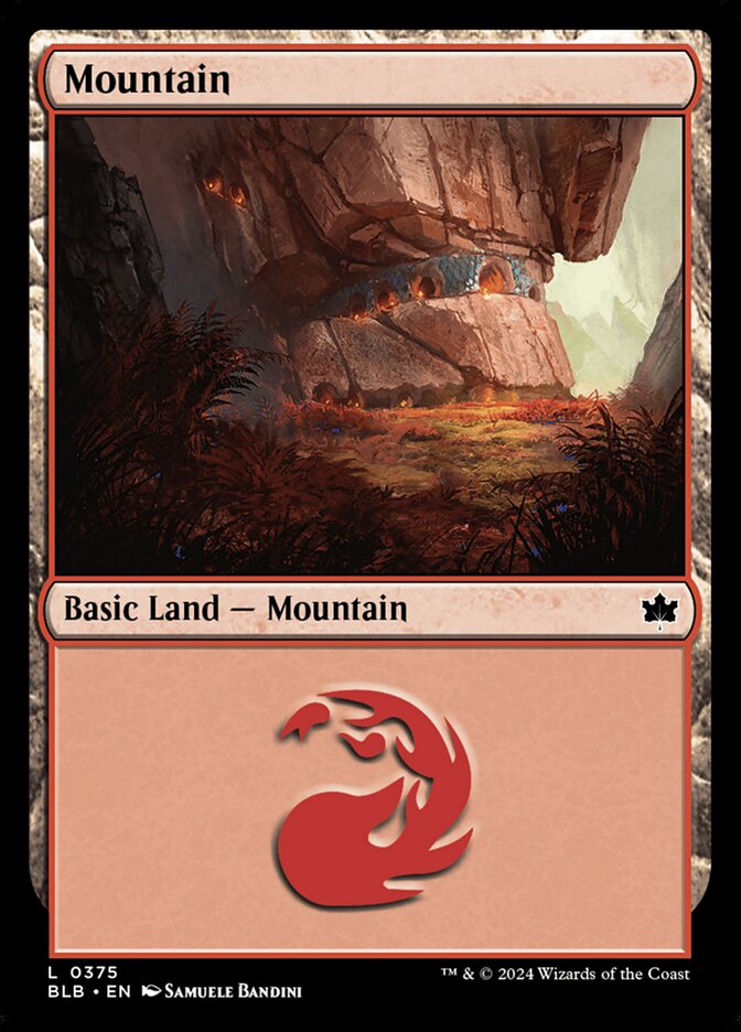 Mountain – Common Magic: The Gathering card from Bloomburrow (#375)