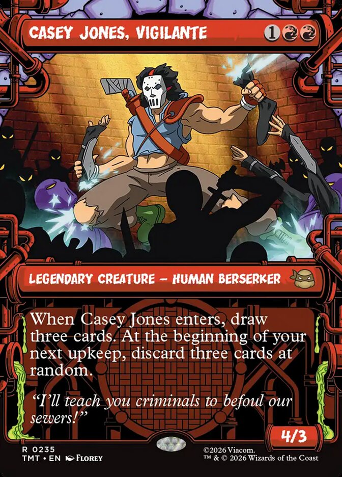 Casey Jones, Vigilante – Rare Magic: The Gathering card from Teenage Mutant Ninja Turtles (#235)