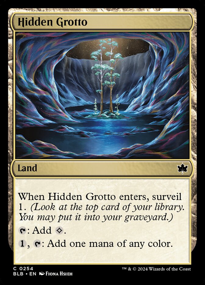 Hidden Grotto – Common Magic: The Gathering card from Bloomburrow (#254)