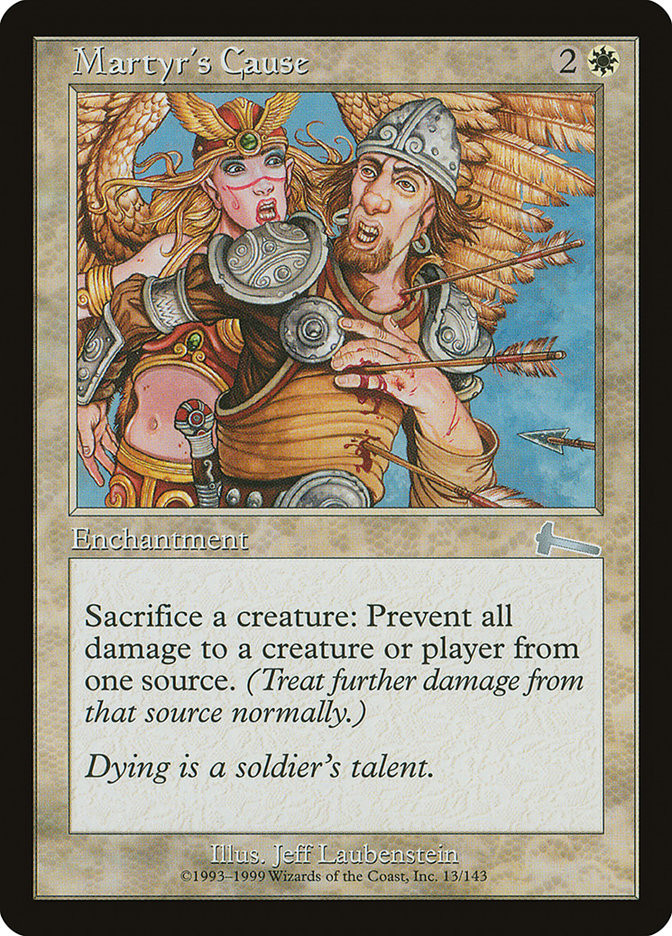 Martyr's Cause – Uncommon Magic: The Gathering card from Urza's Legacy (#13)