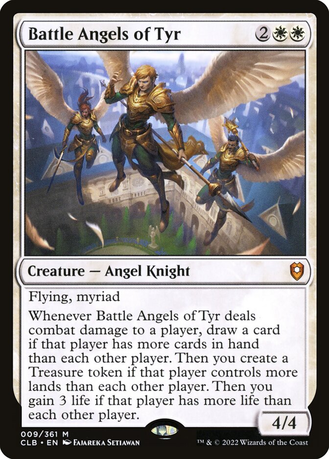 Battle Angels of Tyr – Mythic Magic: The Gathering card from Commander Legends: Battle for Baldur's Gate (#9)
