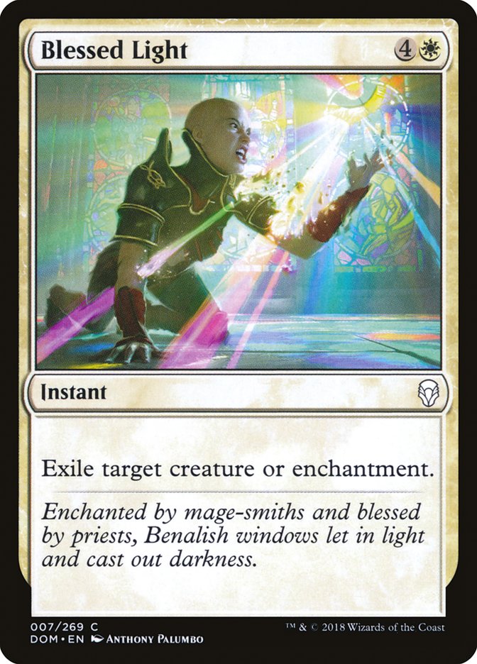 Blessed Light – Common Magic: The Gathering card from Dominaria (#7)