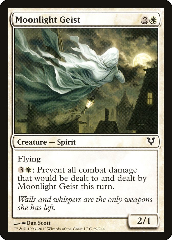 Moonlight Geist – Common Magic: The Gathering card from Avacyn Restored (#29)