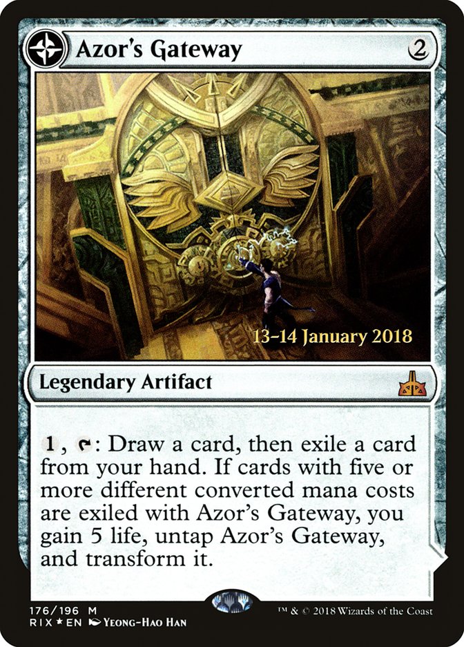 Azor's Gateway // Sanctum of the Sun – Mythic Magic: The Gathering card from Rivals of Ixalan Promos (#176s)