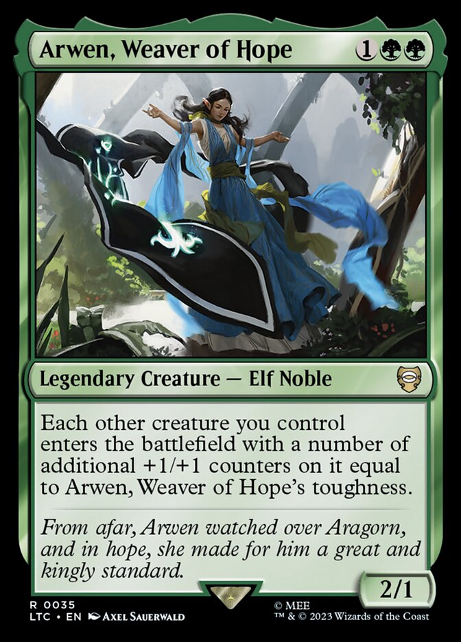 Arwen, Weaver of Hope – Rare Magic: The Gathering card from Tales of Middle-earth Commander (#35)