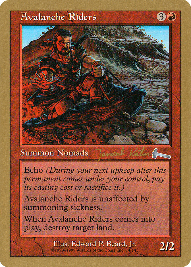 Avalanche Riders – Uncommon Magic: The Gathering card from World Championship Decks 2000 (#jk74)