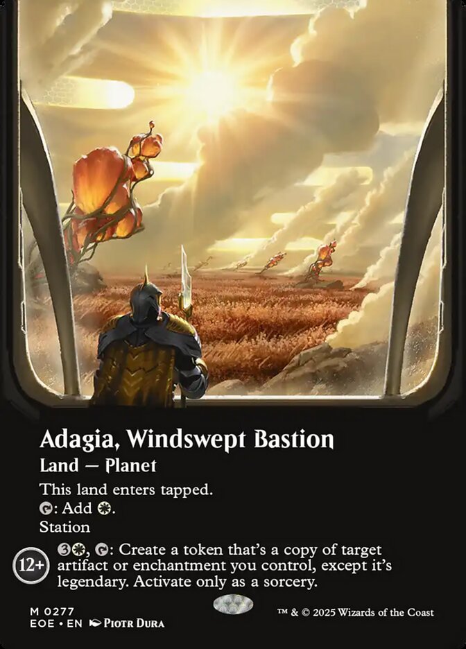 Adagia, Windswept Bastion – Mythic Magic: The Gathering card from Edge of Eternities (#277)