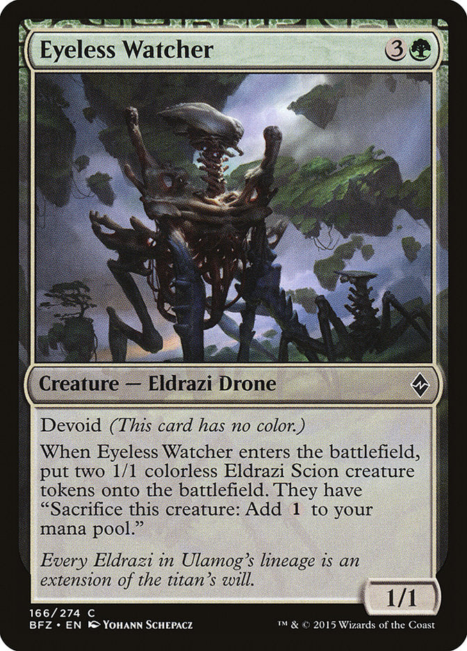 Eyeless Watcher – Common Magic: The Gathering card from Battle for Zendikar (#166)