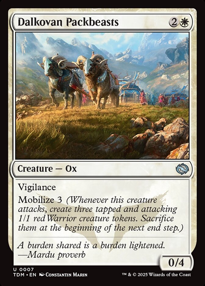 Dalkovan Packbeasts – Uncommon Magic: The Gathering card from Tarkir: Dragonstorm (#7)
