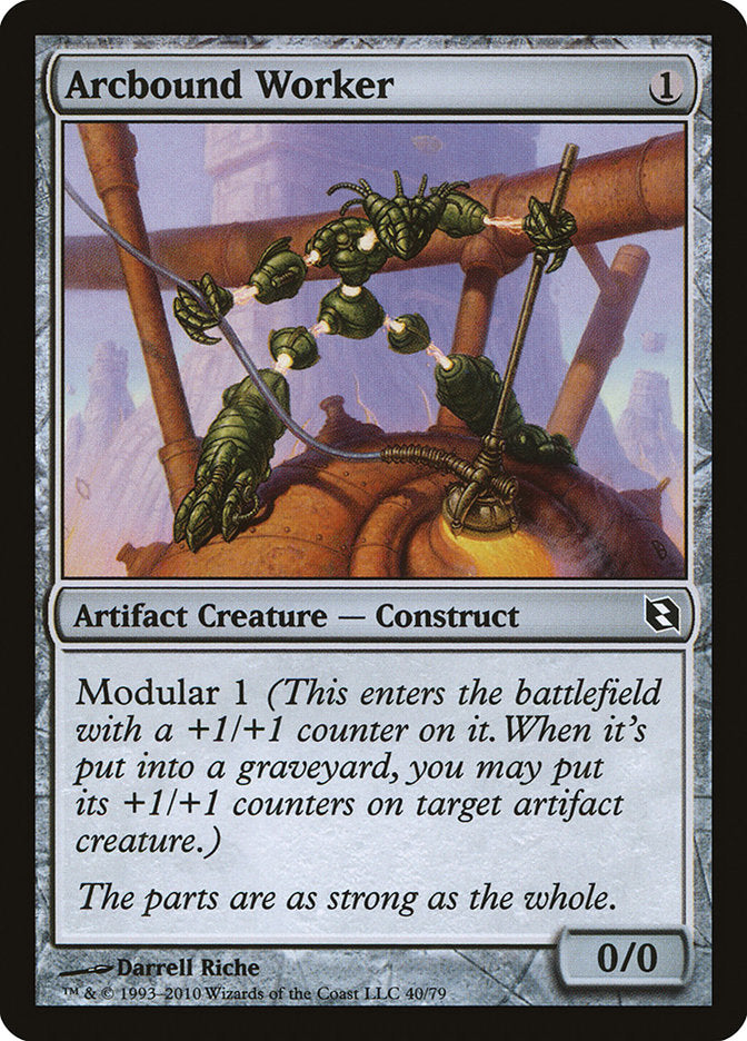 Arcbound Worker – Common Magic: The Gathering card from Duel Decks: Elspeth vs. Tezzeret (#40)