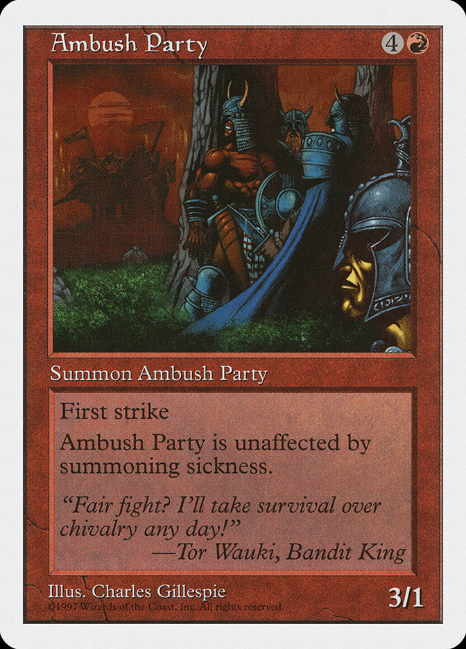 Ambush Party – Common Magic: The Gathering card from Fifth Edition (#208)