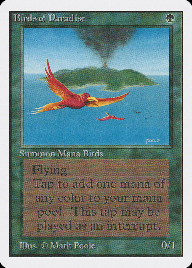 Birds of Paradise – Rare Magic: The Gathering card from Unlimited Edition (#187)