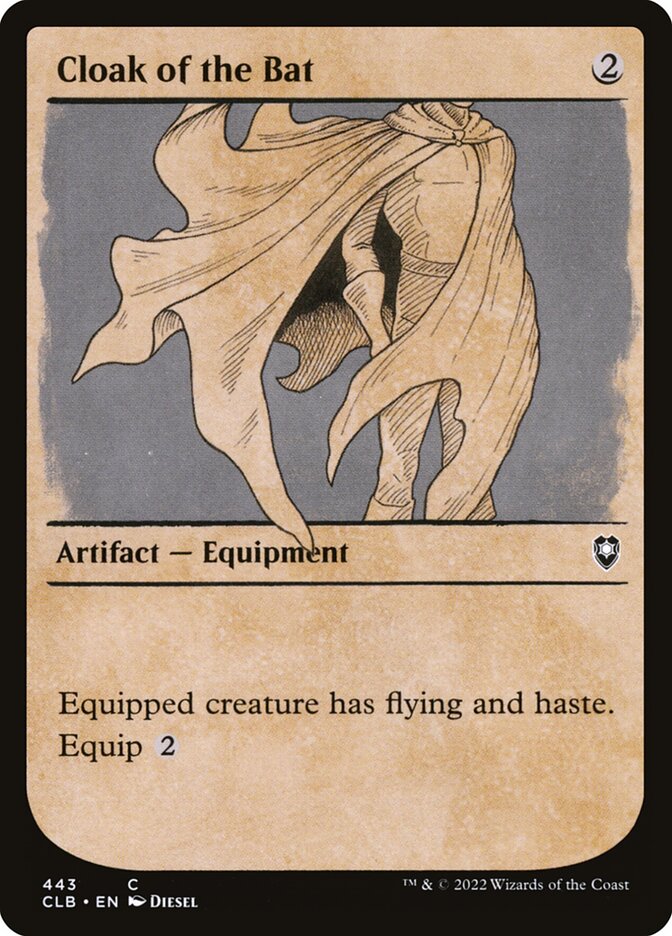 Cloak of the Bat – Common Magic: The Gathering card from Commander Legends: Battle for Baldur's Gate (#443)