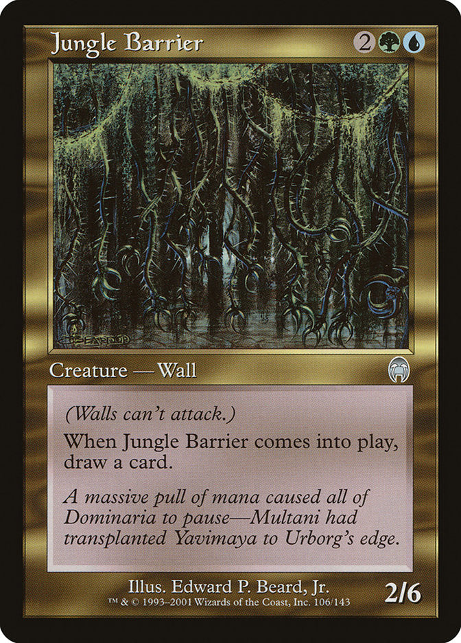 Jungle Barrier – Uncommon Magic: The Gathering card from Apocalypse (#106)