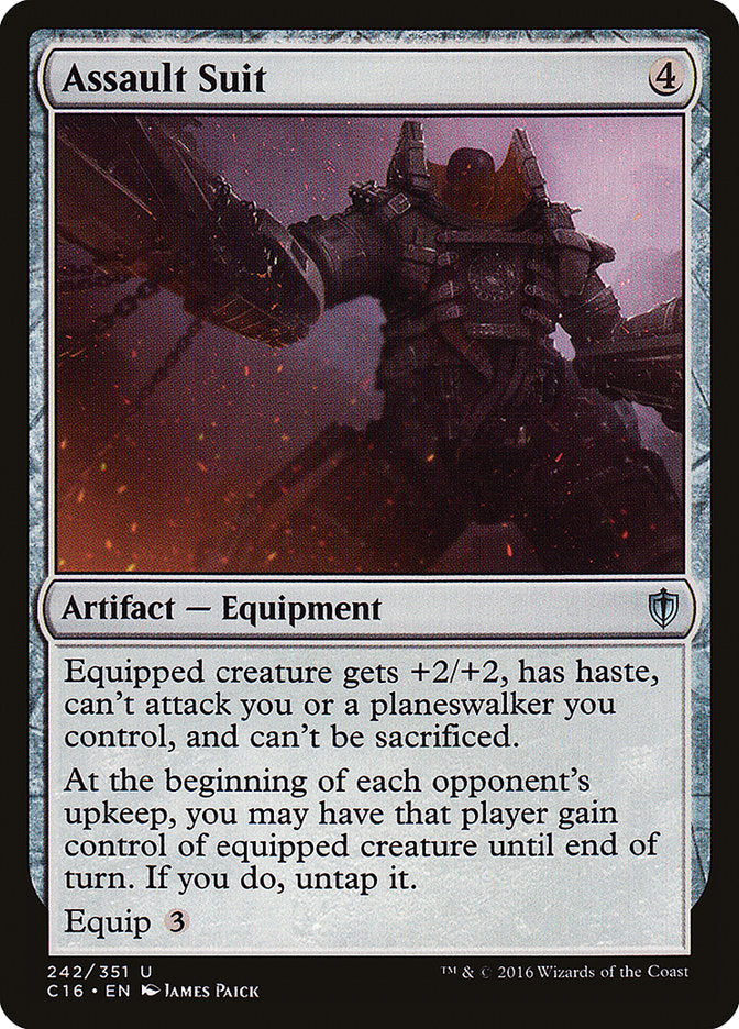 Assault Suit – Uncommon Magic: The Gathering card from Commander 2016 (#242)
