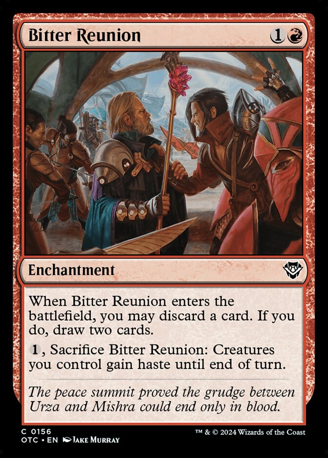 Bitter Reunion – Common Magic: The Gathering card from Outlaws of Thunder Junction Commander (#156)