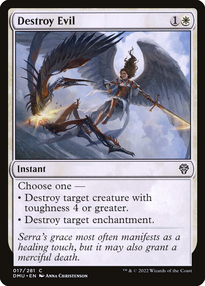Destroy Evil – Common Magic: The Gathering card from Dominaria United (#17)