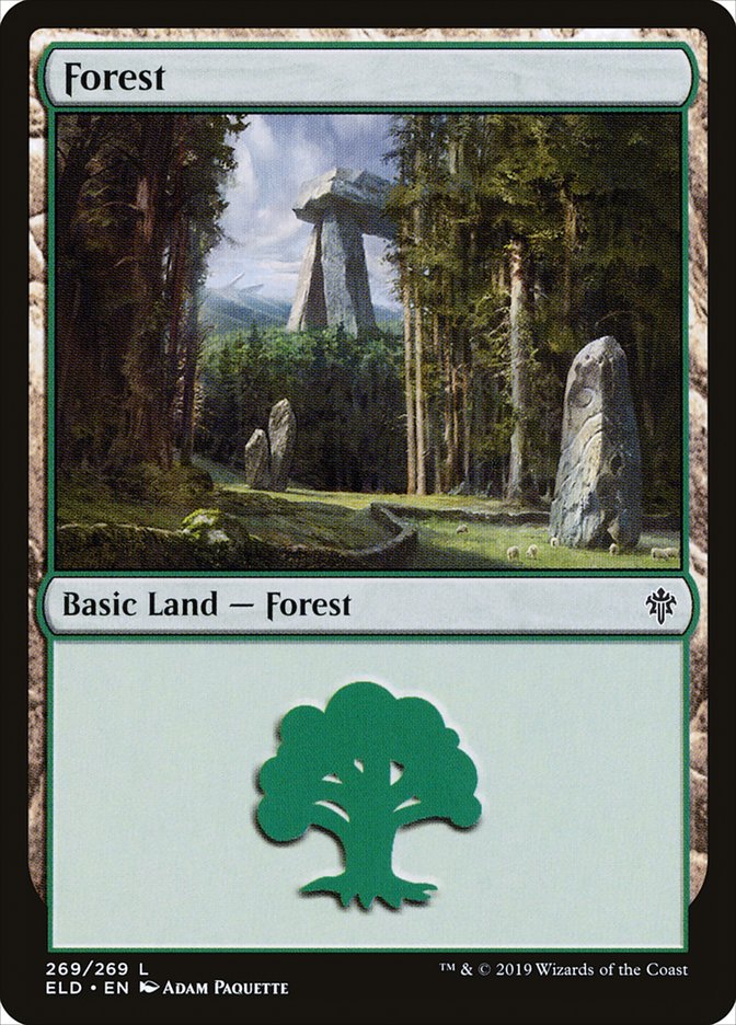 Forest – Common Magic: The Gathering card from Throne of Eldraine (#269)