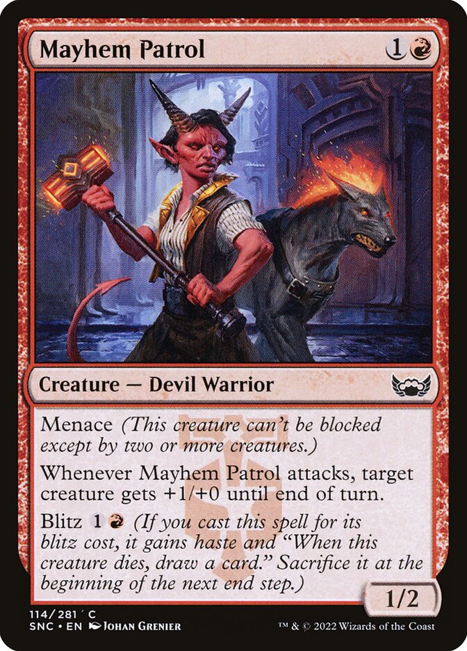 Mayhem Patrol – Common Magic: The Gathering card from Streets of New Capenna (#114)