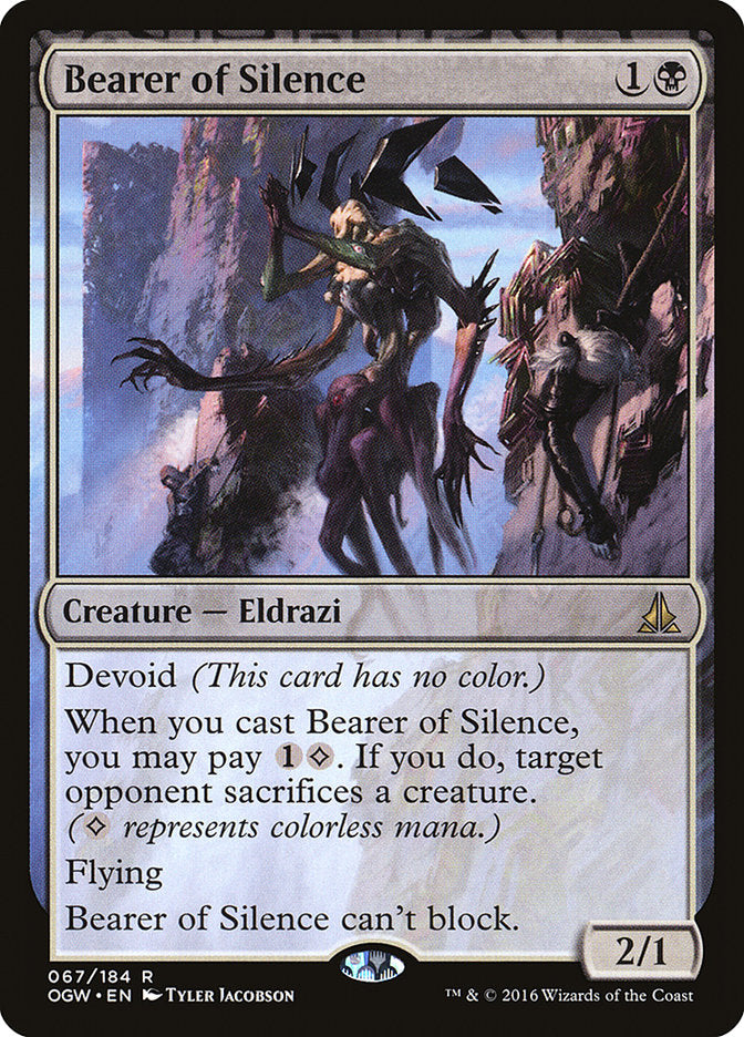 Bearer of Silence – Rare Magic: The Gathering card from Oath of the Gatewatch (#67)