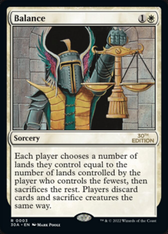 Balance – Rare Magic: The Gathering card from 30th Anniversary Edition (#3)