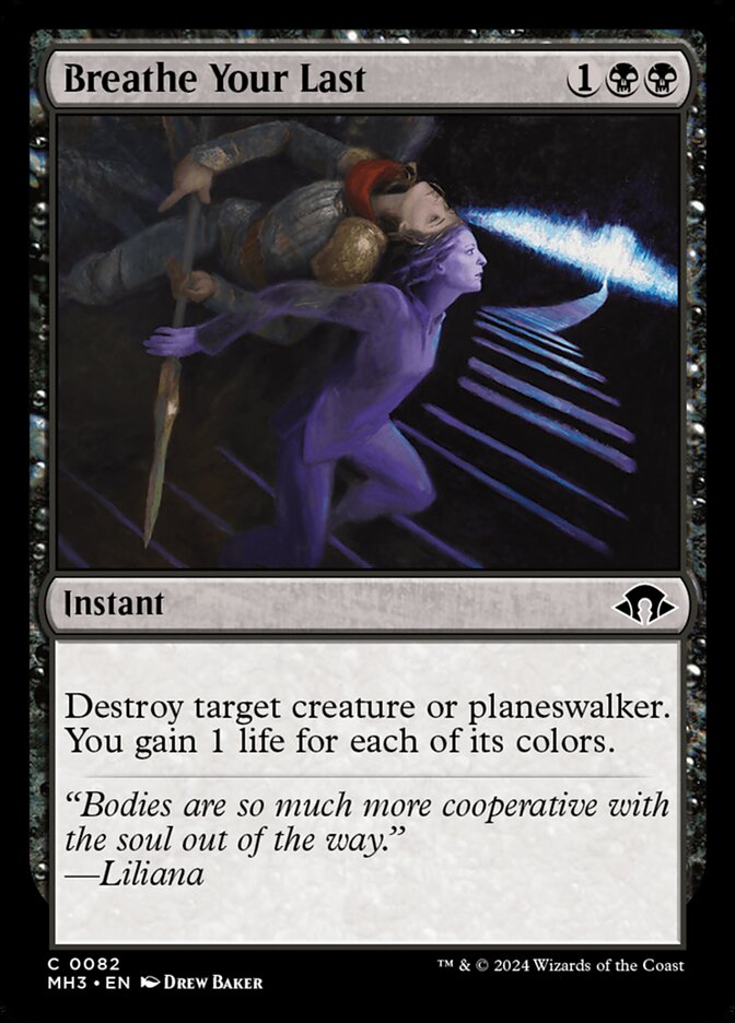 Breathe Your Last – Common Magic: The Gathering card from Modern Horizons 3 (#82)