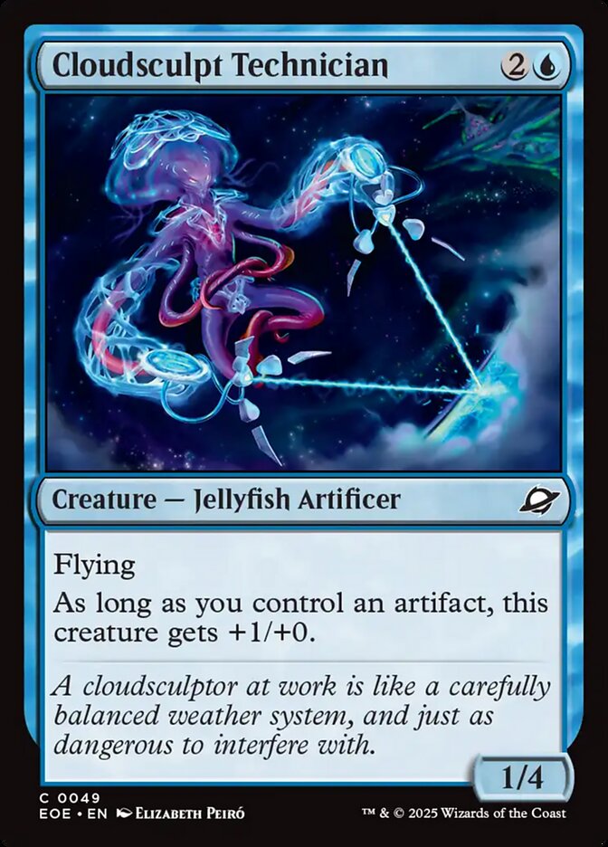 Cloudsculpt Technician – Common Magic: The Gathering card from Edge of Eternities (#49)