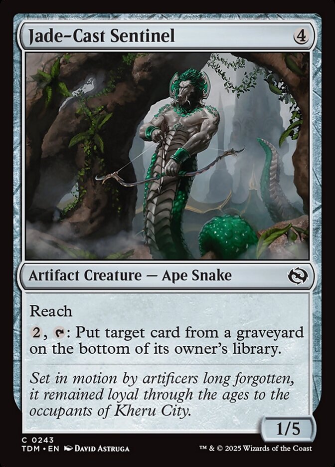 Jade-Cast Sentinel – Common Magic: The Gathering card from Tarkir: Dragonstorm (#243)
