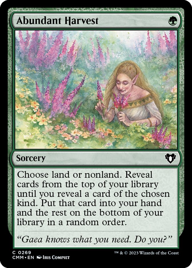 Abundant Harvest – Common Magic: The Gathering card from Commander Masters (#269)