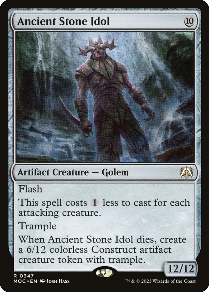 Ancient Stone Idol – Rare Magic: The Gathering card from March of the Machine Commander (#347)